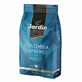 Кофе в зёрнах Jardin Colombia Supremo арабика 100% 1 кг (пакет)
