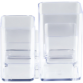 Настольная подставка СТАММ "Юниор", пластиковая, прозрачная фото Настольная подставка СТАММ "Юниор", пластиковая, прозрачная