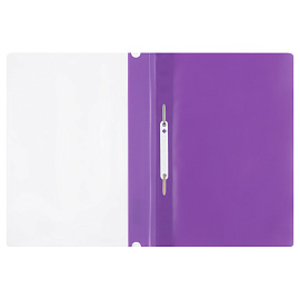 Папка-скоросшиватель пластик. СТАММ А4, 120мкм, фиолетовая с прозр. верхом