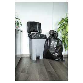 Мешки для мусора 240 л, черные, в рулоне 10 шт., ПВД, 30 мкм, 112х140 см, PACLAN Professional, 1338717