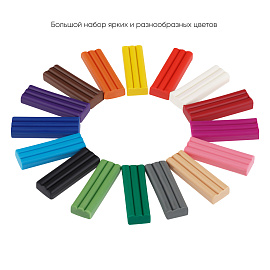 Пластилин классический Гамма Пчелка 16 цветов со стеком 240 г фото Пластилин классический Гамма Пчелка 16 цветов со стеком 240 г