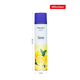 Освежитель воздуха аэрозольный OfficeClean "Лимон", 300мл фото Освежитель воздуха аэрозольный OfficeClean "Лимон", 300мл