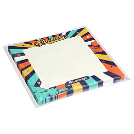 Самоклеящийся блок Berlingo "Ultra Sticky. Groovy", 75*75мм, 50л, с рисунком фото Самоклеящийся блок Berlingo "Ultra Sticky. Groovy", 75*75мм, 50л, с рисунком