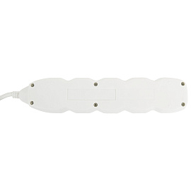 Удлинитель сетевой SONNEN U-155G, 5 розеток, c заземлением, 10 А, 5 м, белый, 511437