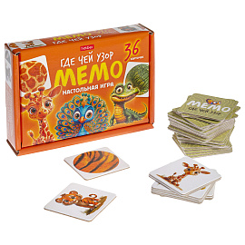 Игра настольная МЕМО 36 карточек, АССОРТИ, HATBER, 36ИнМ