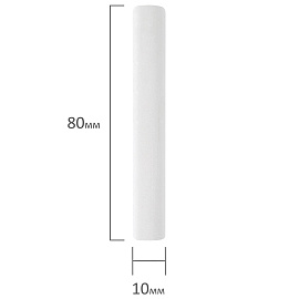 Мел белый круглый мягкий 10 штук, BRAUBERG "АКАДЕМИЯ", картонная упаковка, европодвес (АЛГЕМ), 271147