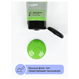 Краска акриловая Гамма Студия желто-зеленая 75 мл в тубе