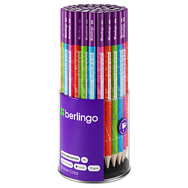 Карандаш ч/г Berlingo "Double color" HB, трехгранный, заточен., ассорти