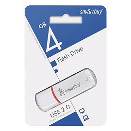 Флеш-память USB 2.0 4 ГБ Smartbuy Crown (SB4GBCRW-W)