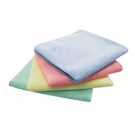 Салфетка VILEDA "МикроТаффПлюс", КОМПЛЕКТ 5 шт., микрофибра, голубые, 38х38 см, 340 г/м2, 111958