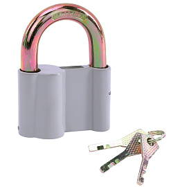 Замок навесной алюминиевый 60 мм "Стандарт", 3 ключа, RABBITEX (РАББИТЕКС), 671304