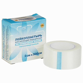 Пластырь фиксирующий Leiko plaster 2х500 см полимерная основа