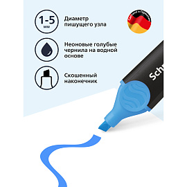 Текстовыделитель Schneider "Job" голубой, 1-5мм фото Текстовыделитель Schneider "Job" голубой, 1-5мм