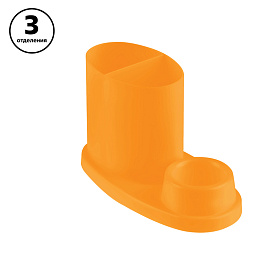 Настольная подставка СТАММ "Эллипс. Сочный офис", пластиковая, ассорти