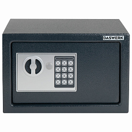 Сейф мебельный DASWERK (ДАСВЕРК) SC-200EL (200х310х200 мм), электронный замок, графит, 291341