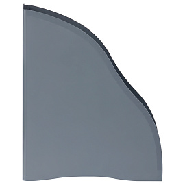 Лоток для бумаг вертикальный СТАММ "Дельта", серый, ширина 85мм фото Лоток для бумаг вертикальный СТАММ "Дельта", серый, ширина 85мм