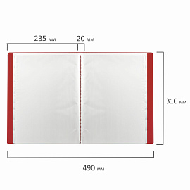 Папка 30 вкладышей BRAUBERG "Office", красная, 0,5 мм, 222630 фото Папка 30 вкладышей BRAUBERG "Office", красная, 0,5 мм, 222630