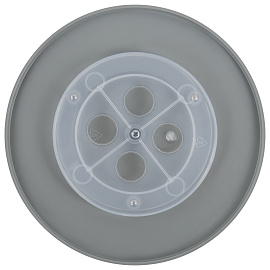 Подставка-органайзер STAFF "Attraction", 9 отделений, вращающаяся, серая/желтая, 238318