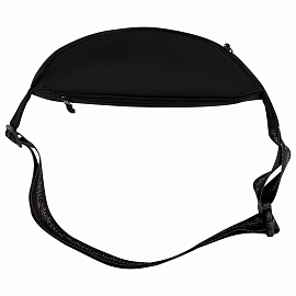 Сумка на пояс HEIKKI RIO (ХЕЙКИ), два отделения, регулируемый ремень, черная с белым, 38х12х8 см, 272617