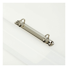 Папка на 2 кольцах СТАММ "Кристалл" А4, 25мм, 700мкм, пластик, бесцветная фото Папка на 2 кольцах СТАММ "Кристалл" А4, 25мм, 700мкм, пластик, бесцветная