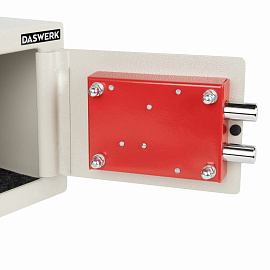 Сейф мебельный DASWERK SC-170KL (170х230х170 мм), ключевой замок, бежевый, 291339