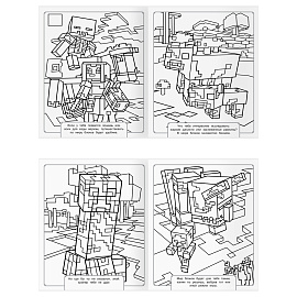 Раскраска-МАКСИ 240*285мм, 16 стр., ТРИ СОВЫ "В стиле Minecraft