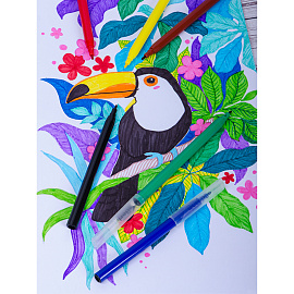 Фломастеры Berlingo "Замки", 10цв., смываемые, картон, европодвес