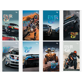 Блокнот А6 48л. на скрепке BG "Racing cars