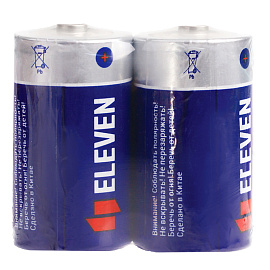 Батарейка Eleven D (R20) солевая Цена за 1 батарейку фото Батарейка Eleven D (R20) солевая Цена за 1 батарейку