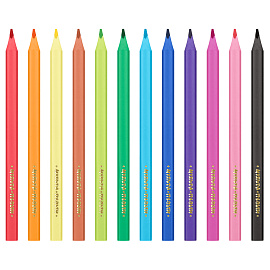 Карандаши цветные пластиковые Мульт-Пульти "Джамбо", 12цв., заточен., европодвес