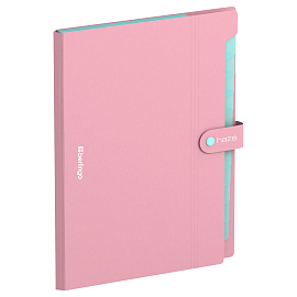 Папка 12 отделений Berlingo "Haze", А4, 600мкм, на кнопке, розовая фото Папка 12 отделений Berlingo "Haze", А4, 600мкм, на кнопке, розовая