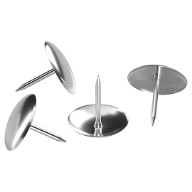 Кнопки канцелярские/гвоздики Berlingo, никелированные 10мм, 50шт., карт. упаковка фото Кнопки канцелярские/гвоздики Berlingo, никелированные 10мм, 50шт., карт. упаковка