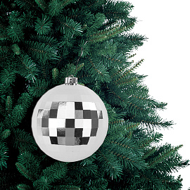 Украшение ёлочное 15 см, "Диско-шар", пластик, серебристый, ЗОЛОТАЯ СКАЗКА, 592483