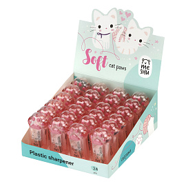 Точилка пластиковая MESHU "Say Meow" 1 отверстие, контейнер