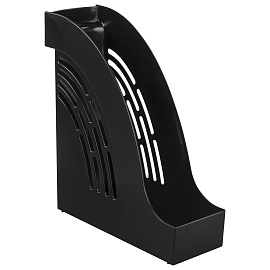 Лоток вертикальный для бумаг BRAUBERG "Office", 255х95х290 мм, черный, 237228 фото Лоток вертикальный для бумаг BRAUBERG "Office", 255х95х290 мм, черный, 237228