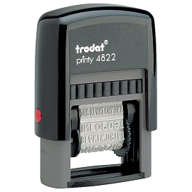 Штамп стандартный "12 БУХГАЛТЕРСКИХ ТЕРМИНОВ", корпус черный, оттиск 25х4 мм, синий, TRODAT 4822 фото Штамп стандартный "12 БУХГАЛТЕРСКИХ ТЕРМИНОВ", корпус черный, оттиск 25х4 мм, синий, TRODAT 4822