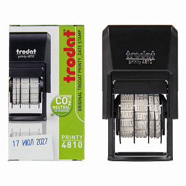 Датер-мини месяц буквами, оттиск 20 х 3,8 мм, синий, TRODAT 4810, корпус черный фото Датер-мини месяц буквами, оттиск 20 х 3,8 мм, синий, TRODAT 4810, корпус черный
