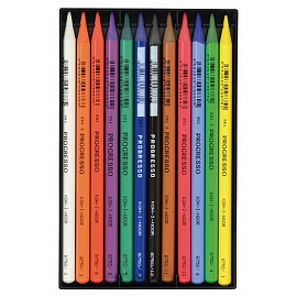 Карандаши цветные художественные KOH-I-NOOR "Progresso", 12 цветов, 7,1 мм, в лаке, без дерева, заточенные, 8756012007PZ