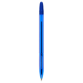 Ручка шариковая СТАММ "555" синяя, 0,7мм, тонированный корпус фото Ручка шариковая СТАММ "555" синяя, 0,7мм, тонированный корпус