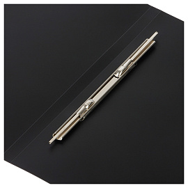 Папка с пружинным скоросшивателем СТАММ А4, 14мм, 500мкм, пластик, черная