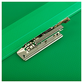 Папка с боковым зажимом СТАММ "Кристалл" А4, 17мм, 700мкм, пластик, зеленая