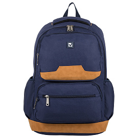 Рюкзак BRAUBERG STATES универсальный, карман-антивор, "Bronx", темно-синий, 46х31х14 см, 226349