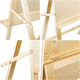 Мольберт напольный Хлопушка Гамма "Студия", планшет 60*60см, высота 120см, сосна фото Мольберт напольный Хлопушка Гамма "Студия", планшет 60*60см, высота 120см, сосна