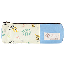 Пенал-тубус BRAUBERG, 1 отделение, полиэстер, "Dream", голубой, 20х7 см, 270266