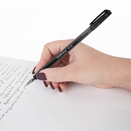 Ручка гелевая ERICH KRAUSE "G-Ice", ЧЕРНАЯ, корпус прозрачный, игольчатый узел 0,5 мм, линия письма 0,4 мм, 39004