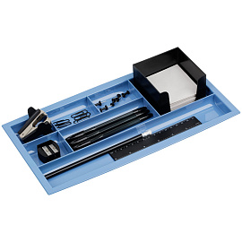 Настольная подставка СТАММ "Field", полистирол, сине-голубая фото Настольная подставка СТАММ "Field", полистирол, сине-голубая