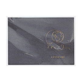 Обложка для паспорта OfficeSpace "Around the Wourld", кожа, тиснение фольгой