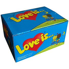 Жевательная резинка Love is..., банан-клубника. Цена за 1 жевательную резинку