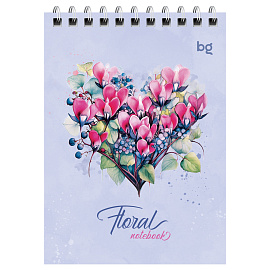 Блокнот А6 40л. на гребне BG "Floral notebook