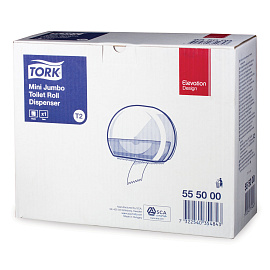 Диспенсер для туалетной бумаги рулонный Торк (Tork) Elevation Т2 белый (555000)